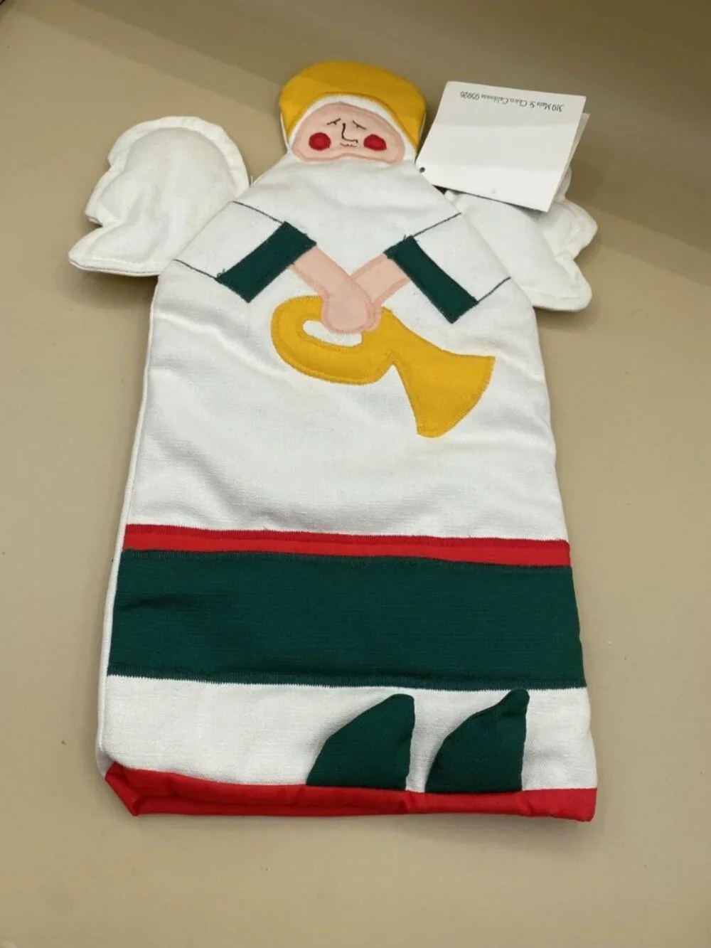 Woof and Poof Angel Tree Topper Greeter NWT Country Collection 16 1/2” Tall